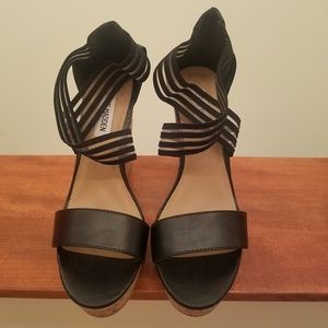 Black Wedge Sandal
